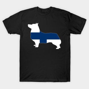 Swedish Vallhund Finland Flag Filled T-Shirt